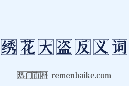 绣花大盗反义词是什么意思的图片